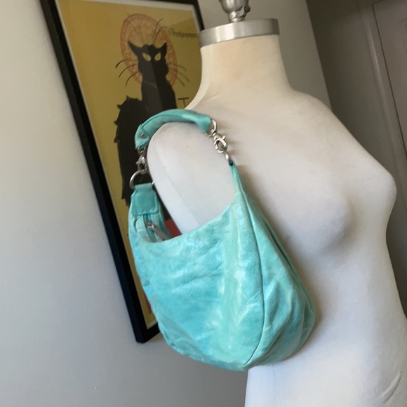 Hobo International Mini Aqua Green Leather  Mini Hobo Bag 😘😘 - Picture 8 of 14